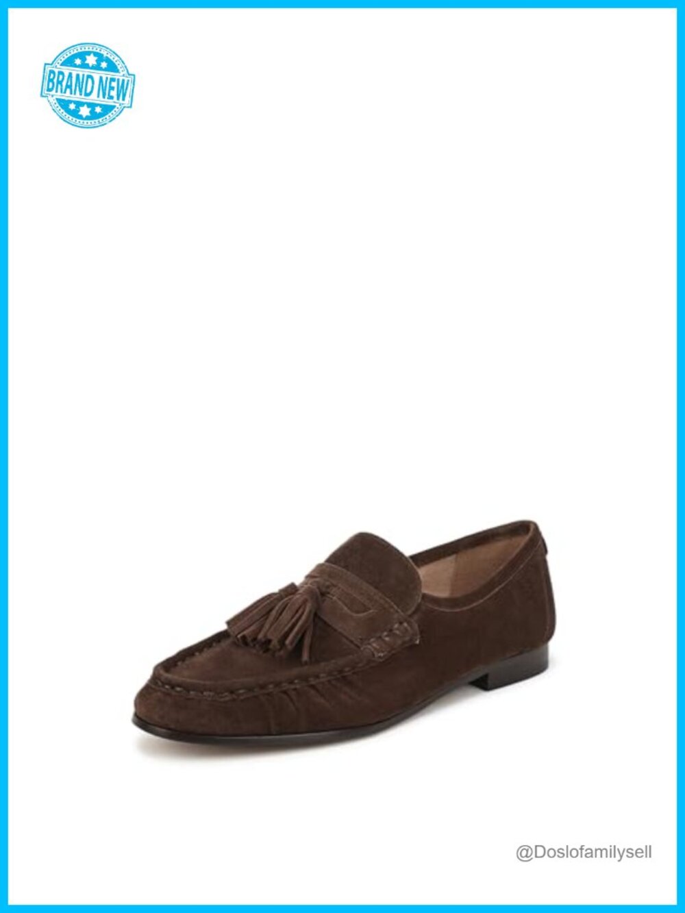 Suede Tassel Loafers Slip-On Almond Toe Leather Sole